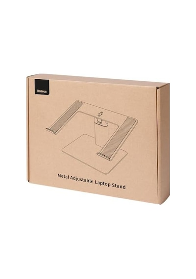 Baseus Macbook Metal Ayarlanabilir Dizüstü Bilgisayar Standı, Maks. 10 Kg Ağırlık Ve 208 Mm Yükseklik, Gümüş Lujs000012
