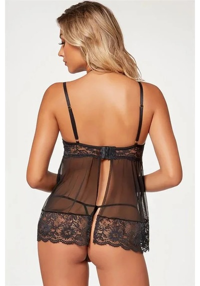 Ang Butik Kadın Bordo Dantel İşlemeli Gecelik