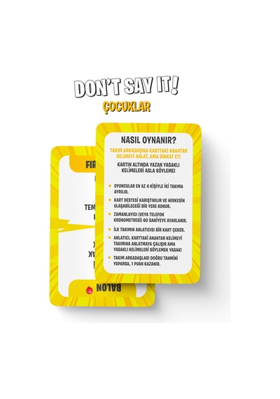 Don't Say It - Çocuklar Yasaklı Kelime Oyunu