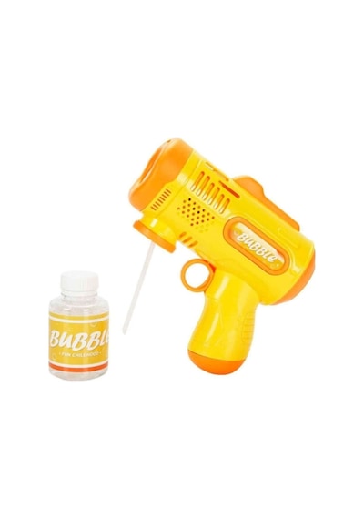 Pilli Otomatik Baloncuk Köpük Tabancası Bubble Gun 1000 Ml Köpük Likiti Hediyeli