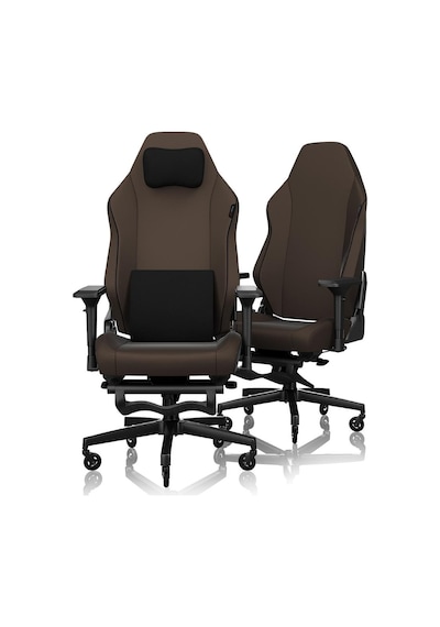 Exvega Pandora Kahve Napa Deri Profesyonel Ofis Ve Gaming Oyuncu Koltuğu Beyaz
