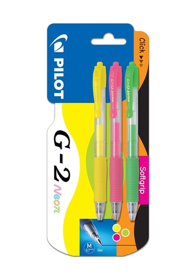 Pilot Roller Kalem Jel Mürekkepli 0.7 Mm 3 Lü Neon S/p/y G2 Çok Renkli