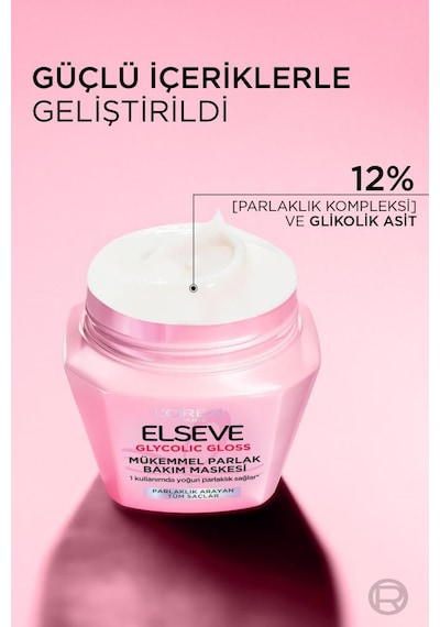 Glycolic Gloss Mükemmel Parlaklık Veren Saç Bakım Maskesi 300ml 3600524246884-11197