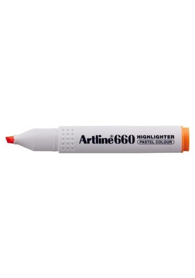 Artline Fosforlu Kalem Kesik Uç 1,0-4,0 MM (12 adet)Pastel Orange Diğer