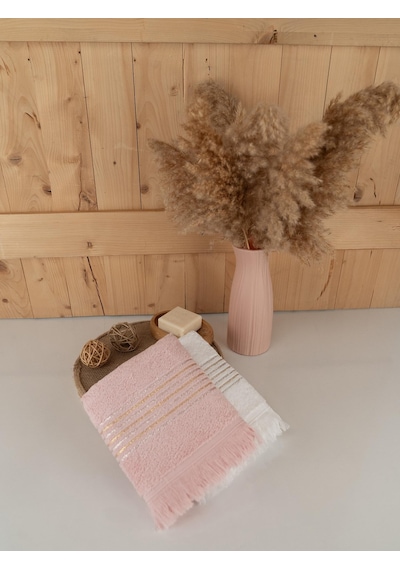 Pamuklu İkili 50x80 Cm Çizgili Renkli Modern Havlu Seti Baveno Çok Renkli