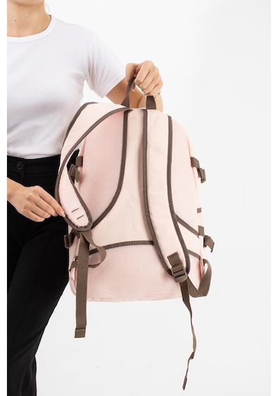 Ventis Unisex Okul Çantası Lise Ortaokul Sırt Çantası 43 30 Cm Ortopedik Sırt Çok Cepli Vnt3-c Pembe