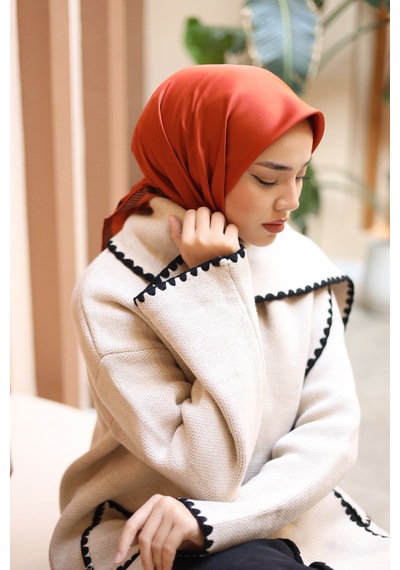 Silk Home Düz Micro Saten Eşarp 28011-13 Bakır