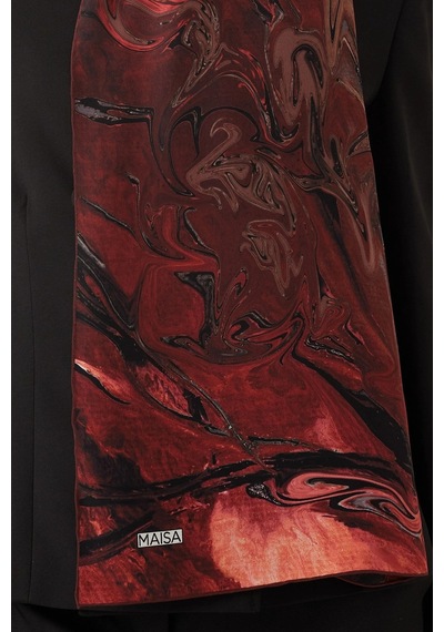 Maisa Nefes Krep İpek Şal 70 190 Cm - Bordo 5672
