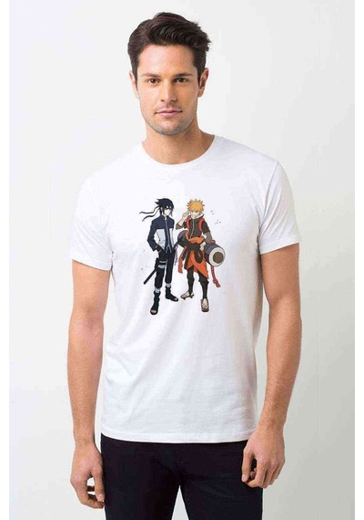 Anime Naruto Baskılı Beyaz Erkek Tshirt (531015316)