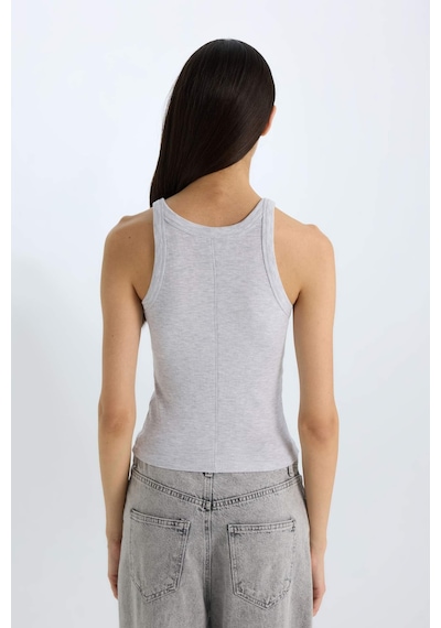 DeFacto Slim Fit Dar Kesim Halter Yaka Fitilli Kaşkorse Atlet E2176AX25SPGR93