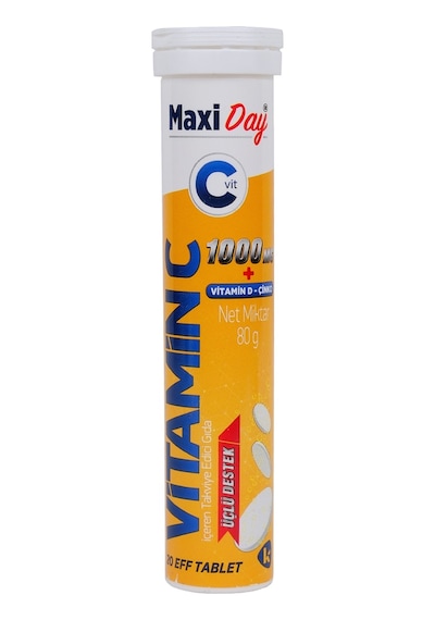 Maxi Day Efervesan Vitamin C+ Vitamin D-çinko 20 Tablet