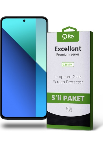 Xiaomi Redmi Note 13 İle Uyumlu Temperli Ekran Koruyucu Kırılmaz Cam Ekonomik 5'li Paket