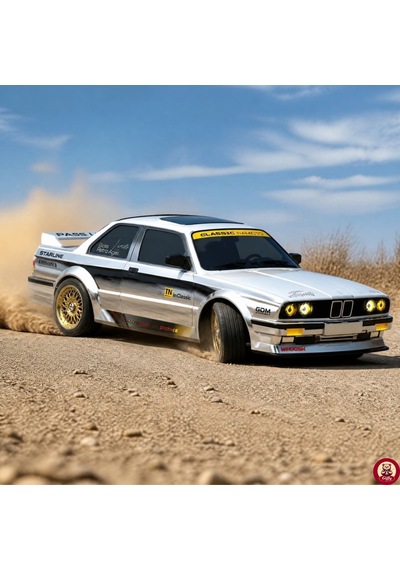 Oyuncak Uzaktan Kumandalı 50 Km/h Hızlı Drift Araba Esp Denge Sistemli 370 Motorlu Şarjlı Led Işıklı Rc Araba 27,5 Cm Gümüş