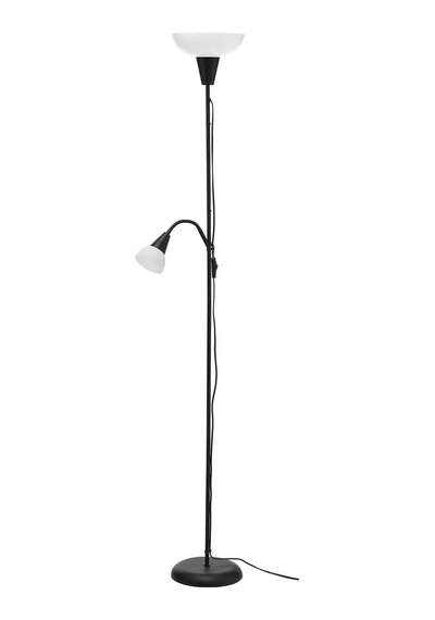 Yer Ve Okuma Lambası, Siyah-beyaz, 178 Cm Çok Renkli