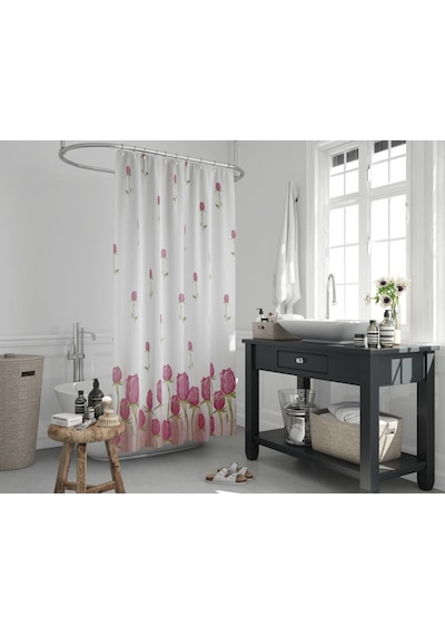 Zethome Jackline Banyo Duş Perdesi 7017 Tek Kanat 1X120X200 Beyaz