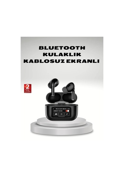 Aktif Gürültü Engelleme Anc Kablosuz Bluetooth Kulaklık Dijital Ekranlı Dokunmatik Ve Uzun Pil Ömürlü Mh-hs5876-0345