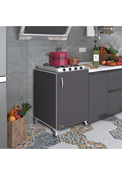 Kenzlife ocak dolabı hoşseda gri 85*60*56 hazır mutfak klasik set