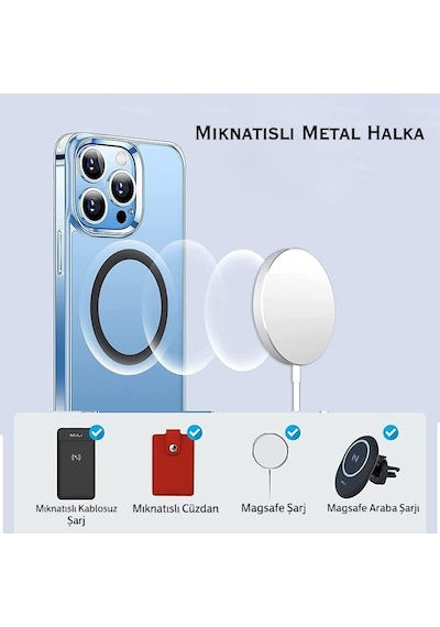 Power Metal Magsafe Halka Yüzük Ring İphone 8 Ve Üstü Model İle Uyumlu Gümüş Lvrng