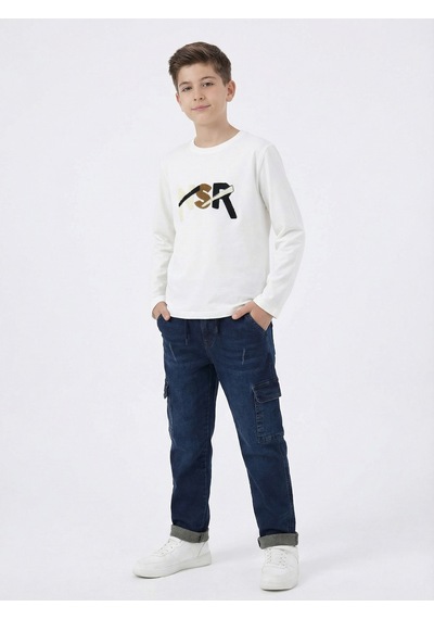 Xo Kids Erkek Çocuk 3lü Alt Üst Takım 11-14 Yaş 14213 Ekru