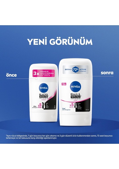 Lexroo Kadın Stick Deodorant Black&white Invisible Clear 72 Saat Anti-perspirant Koruma, 50 Ml 79794232