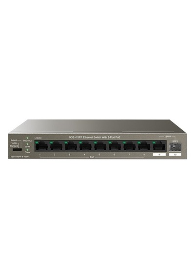 Tenda 8port Poe 102w 1-sfp Gigabit Yönetilemez Switch Teg1110pf-8-102w