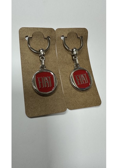Fiat Logolu Metal Otomobil Anahtarlığı 2 Adet