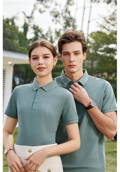 New Performance Premium Polo T-shirt 100% Pamuk Merserize Bambu Yeşili