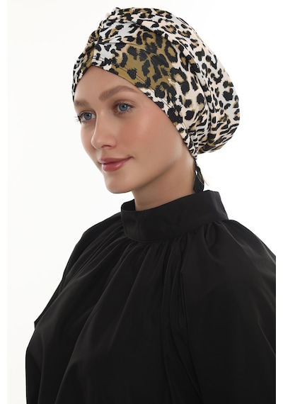 Hürrem Bone Gold Drapeli Salaş Tesettür Bone Sandy Leopar Desen 2510 03 Gold Hürrem Bone Gold Drapeli Salaş Tesettür Bone Sandy Leopar Desen 2510 03 Gold