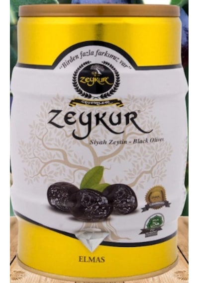 Zeykur Elmas Siyah Zeytin Teneke 1 KG