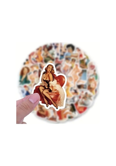 58 Adet Retro Çıkartmaları Motor Araba Kask Laptop Sticker