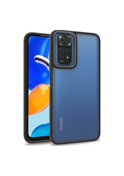 Zore Redmi Note 11 Global Kılıf Ogaa Flora Kapak - Siyah