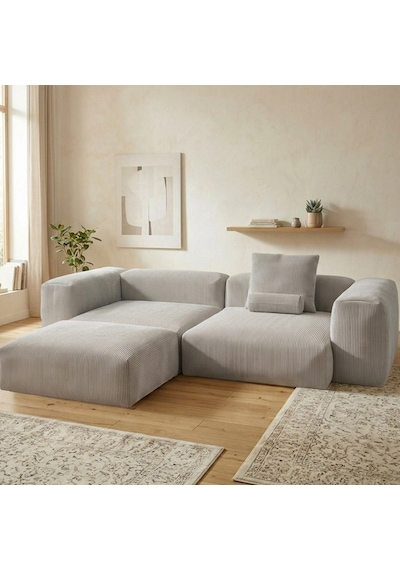 Relax Köşe Koltuk Takımı Sünger Koltuk Kanepe Divan Gri