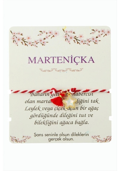 Yıldız Püskül Marteniçka İp Bileklik Çok Renkli