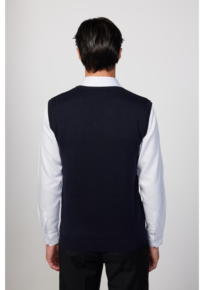 Tudors Slim Fit Dar Kesim V Yaka Kendinden Desenli Lacivert Erkek Süveter-29999 Lacivert Tudors Slim Fit Dar Kesim V Yaka Kendinden Desenli Lacivert Erkek Süveter-29999 Lacivert