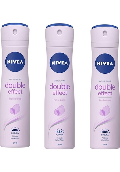 Nivea Double Effect Kadın Sprey Deodorant 150 ML x 3