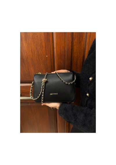 Just Polo Kadın Yeni Sezon Yumuşak Deri Şal Detaylı Ayarlanabilir Askılı Şık El Ve Omuz Çantası Shopper Siyah 65149275