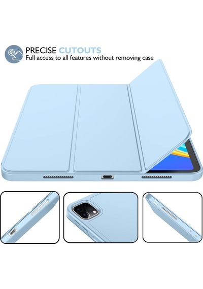 Apple Uyumlu iPad Pro 11 3. Nesil 2021 Kılıf Kalem Bölmeli Smart Case A2