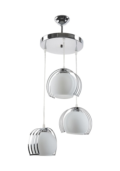 Mylights Krom Üçlü Modern Sarkıt Avize Spor Avize Opal Cam 30