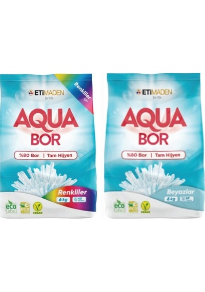 Aquabor Renkli Ve Beyazlar Için 6 2 12 Kg 80 Yıkama 27998433