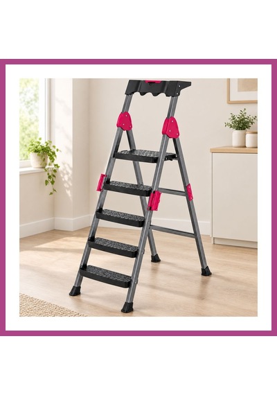 Gees Global 4+1 Basamaklı Metal Merdiven 150 Kg Gbzs
