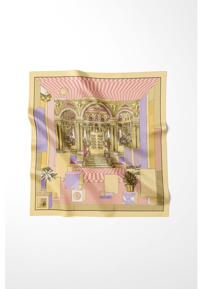 Molene Sarı Gallery Desen Omuz Şal Eşarp