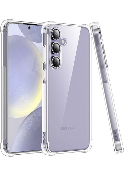 Samsung Galaxy Uyumlu S24 Fe Kılıf Anti Şok Köşe Korumalı Şeffaf Silikon
