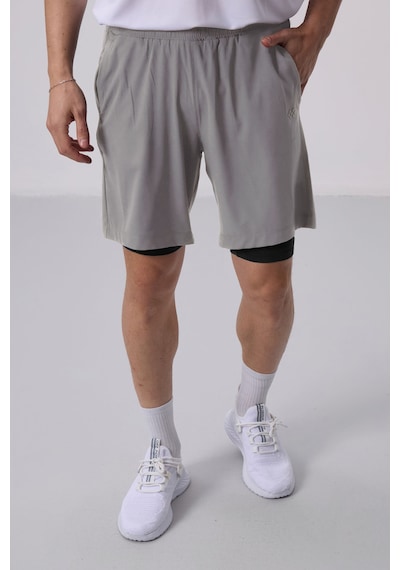 Tommy Life Taş İnce Yumuşak Standart Fit Erkek Taytlı Şort - 81287 Taş