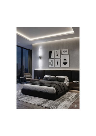 Bubblelight Large 51 Cm Modern Tasarım Led Aplik - Duvar Lambası - Antrasit Gri - Pilli - Beyaz Led Antrasit Pilli