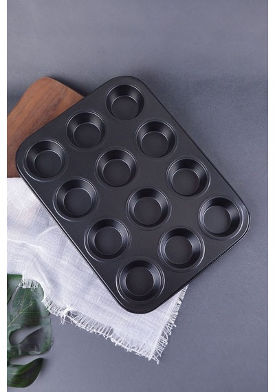 Karbon Çelik 12 Li Muffin Cupcake Kek Pişirme Kalıbı Cin800sy