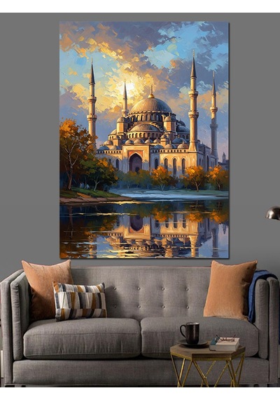Başına Çiçek Takmış Genç Kadın Dekoratif Kanvas - Mdf Ahşap Tablo
