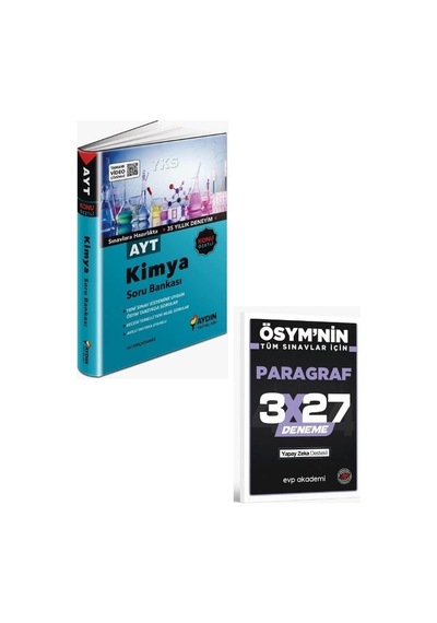 Aydın 2027 Ayt Kimya Konu Özetli Soru Bankası+ Evp Akademi Paragraf