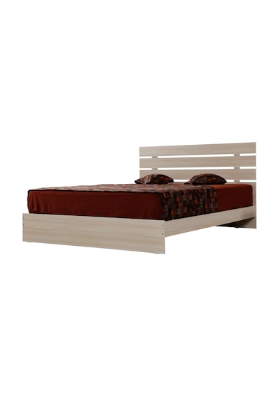 Pasifichome Huga Çift Kişilik Ahşap Karyola Meşe 150 Cm / Başlıklı Karyola