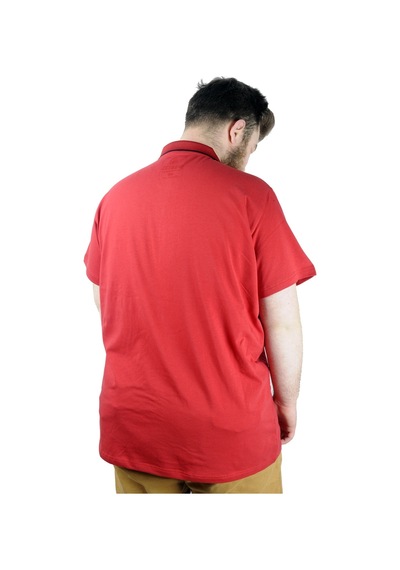 Mode Xl Büyük Beden T Shirt Polo Likralı Süprem Cepli 21558 Bordo 001