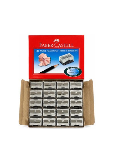 Faber Castell Metal Kapaklı Kalemtraş - 20 Adet